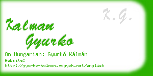 kalman gyurko business card