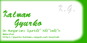 kalman gyurko business card